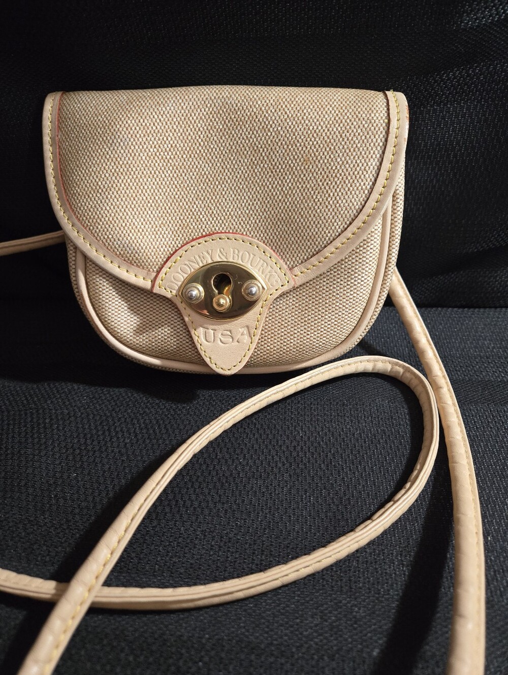 Dooney & Bourke Vintage Canvas & Leather Calvary Crossbody/Belt Bag